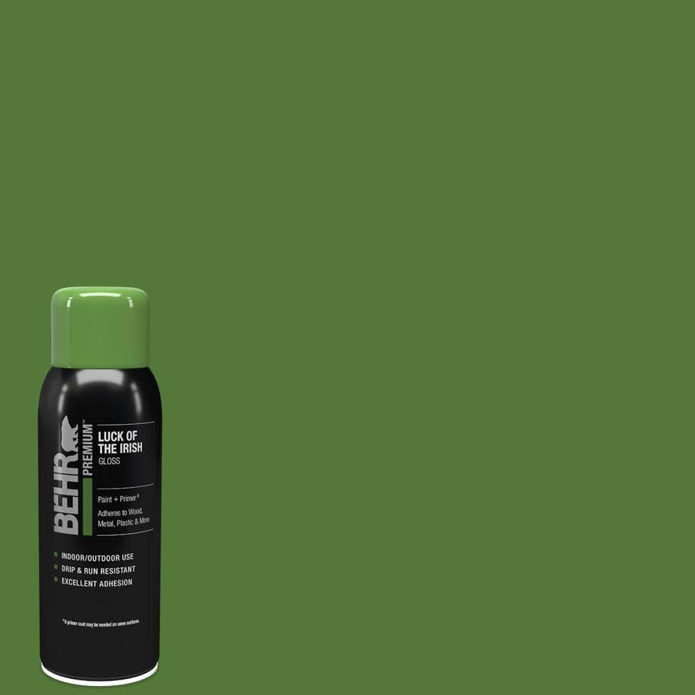 BEHR PREMIUM 12 oz. #P380-7 Luck of the Irish Gloss Interior/Exterior Spray Paint and Primer