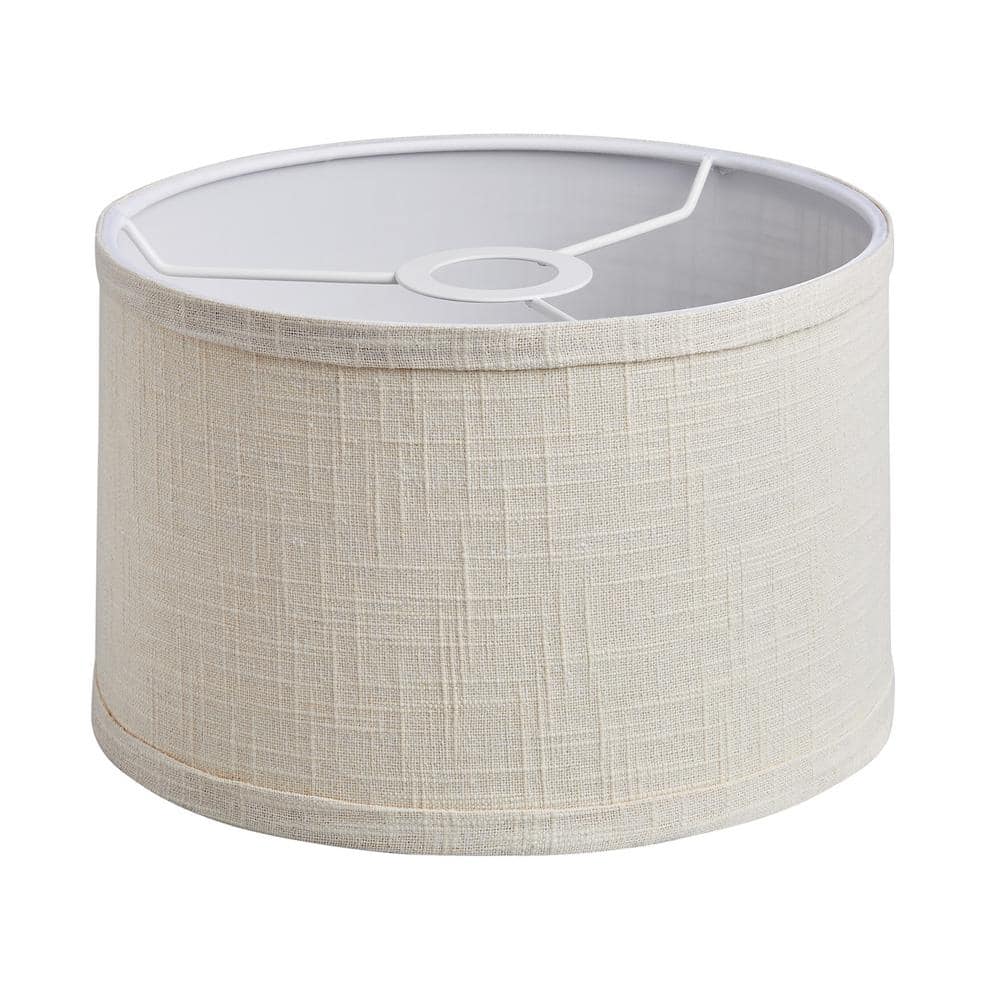 PRIVATE BRAND UNBRANDED 6 in. Beige Linen Drum Shaped Lamp or Pendant Replacement Shade with 2.25 in. Uno Fitter (4)