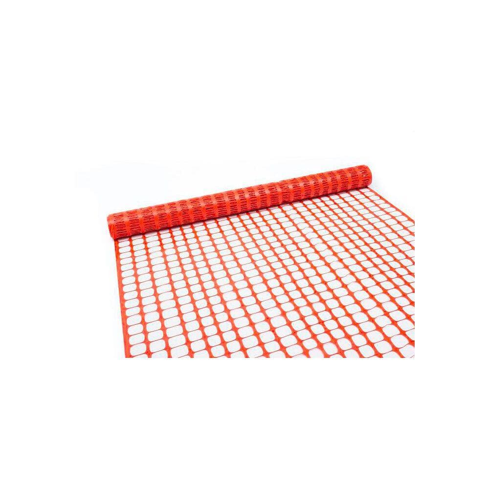 Tenax 4 ft. x 100 ft. Guardian Warning Barrier HD Plastic Safety Fence Orange (3)