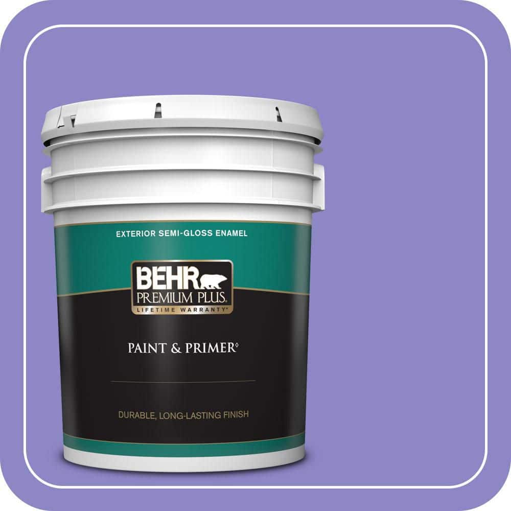 BEHR PREMIUM PLUS 5 gal. #MQ4-29 Brocade Semi-Gloss Enamel Exterior Paint & Primer