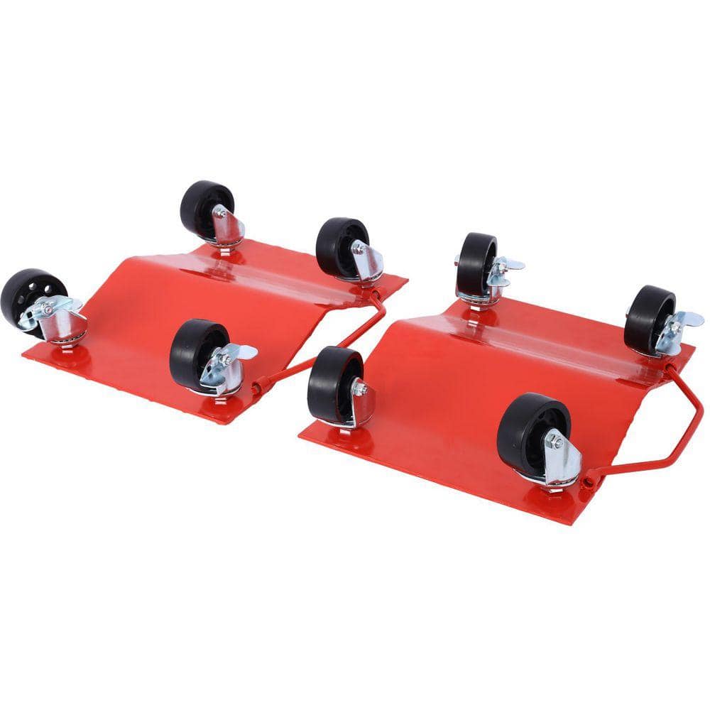 Huluwat 4 PCS 1500 lb. Capacity Heavy Duty Steel Hand Truck, Red (2)
