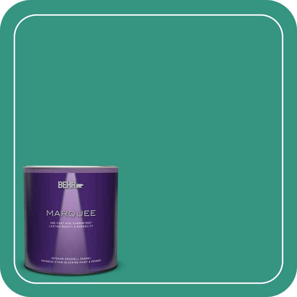 BEHR MARQUEE 1 qt. #P440-6 Esmeralda One-Coat Hide Eggshell Enamel Interior Paint & Primer