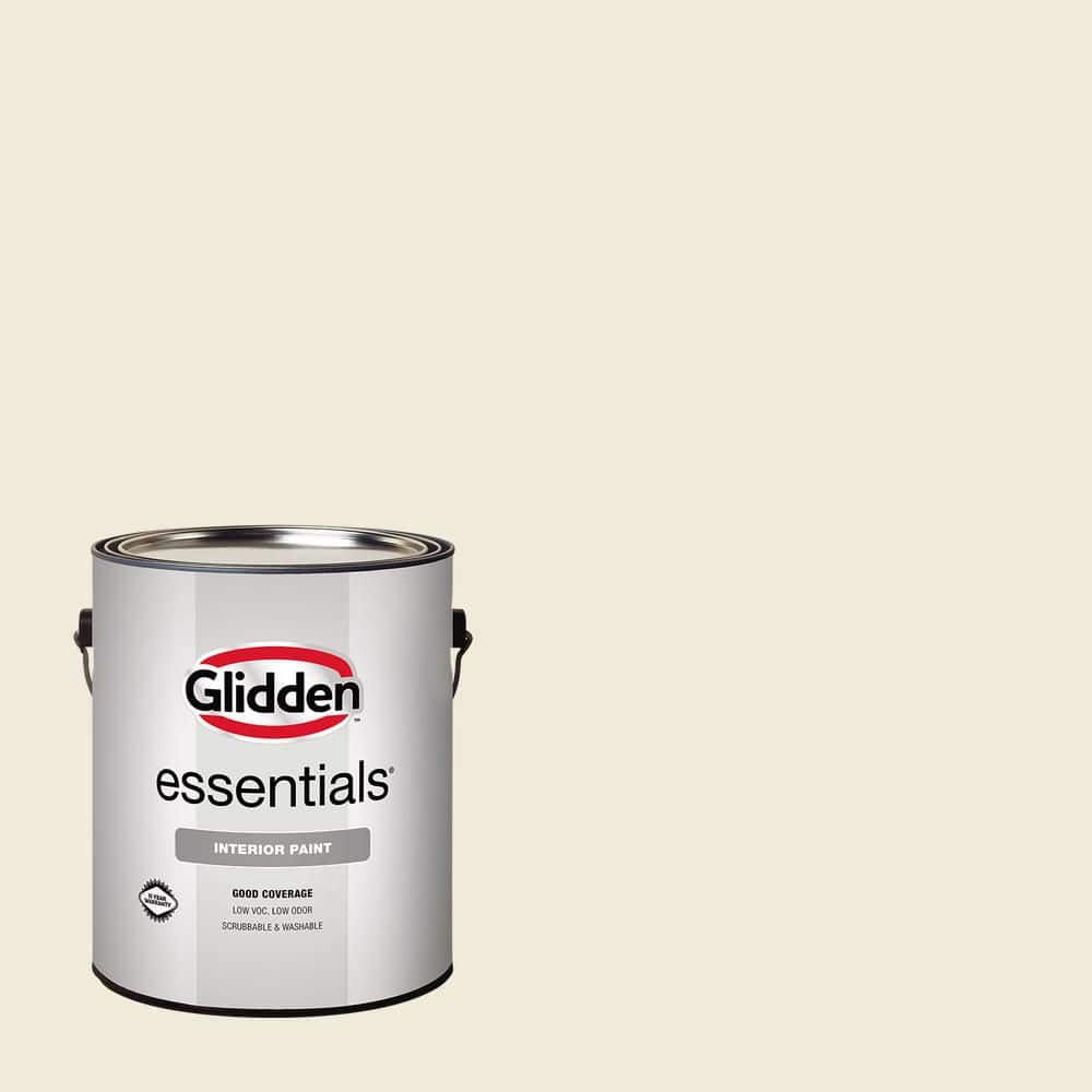 Glidden Essentials 1 gal. PPG1103-1 Ivory Tower Flat Interior Paint