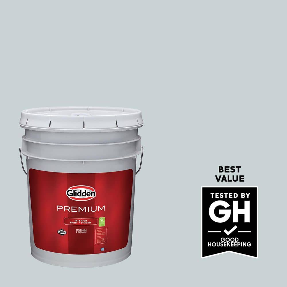 Glidden Premium 5 gal. Sky Splash PPG1037-2 Satin Interior Latex Paint