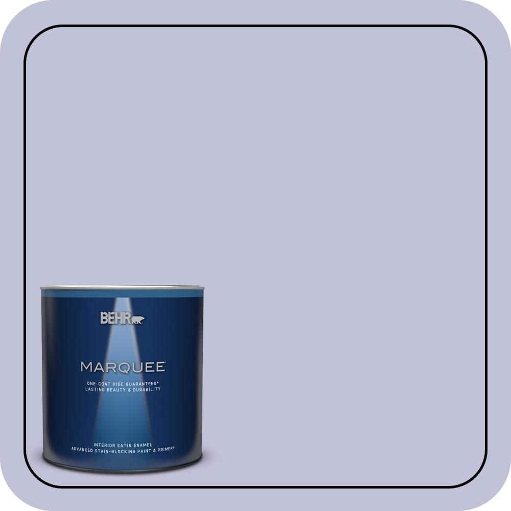 BEHR MARQUEE 1 qt. #M550-3 Foxglove One-Coat Hide Satin Enamel Interior Paint & Primer (1)