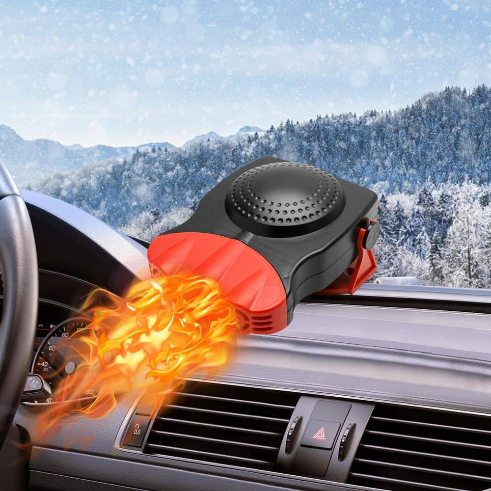 N/A Electric Car Heater 12V 150W 2in1 Heat/Cool Fan 360° Rotary Defogger Defroster 1 Pack (3)