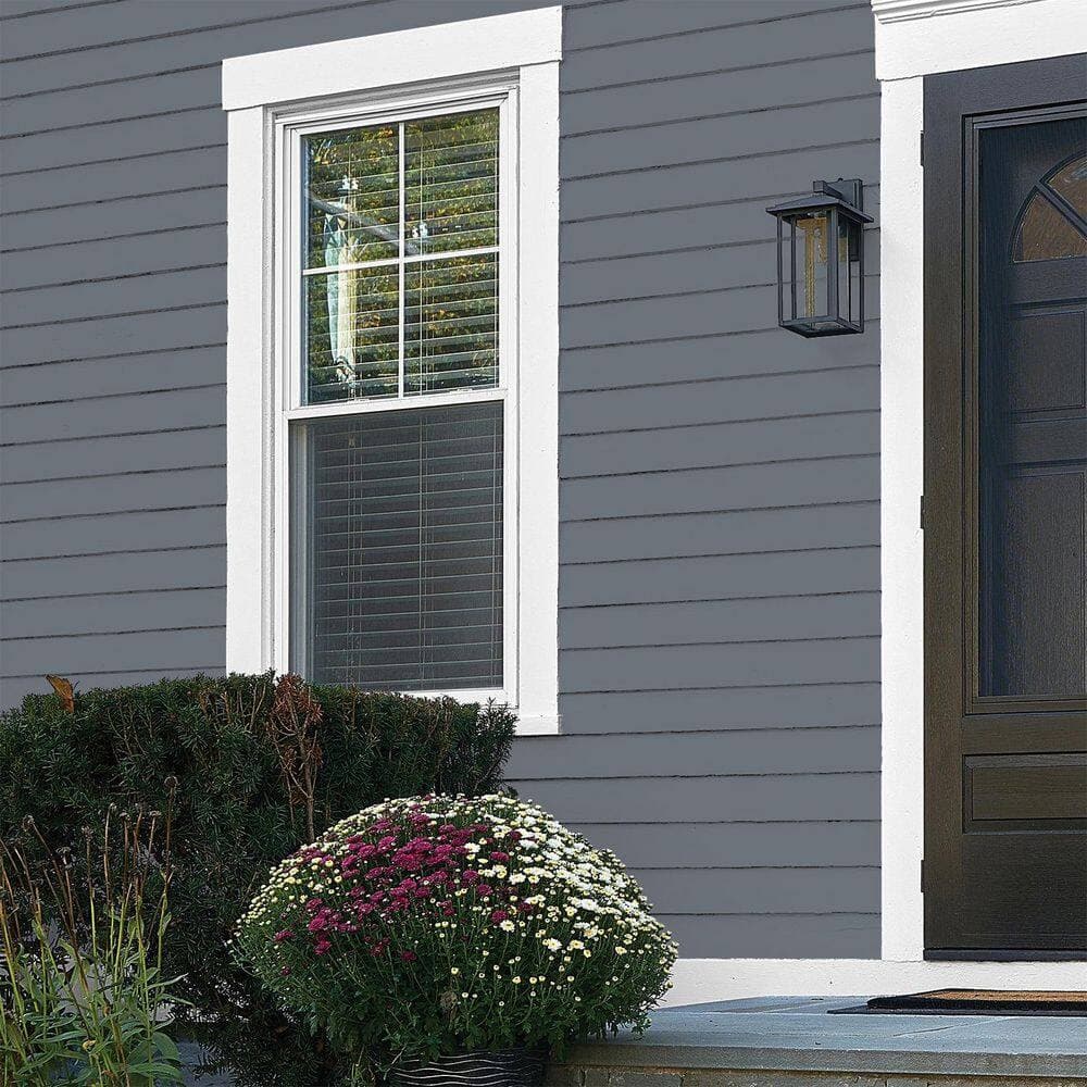 Glidden Premium 1 qt. PPG0993-6 Old Silk Flat Exterior Latex Paint (4)
