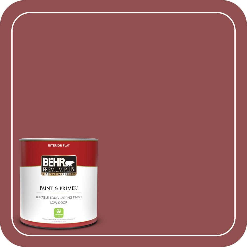 BEHR PREMIUM PLUS #PPU1-08 Pompeian Red Enamel Low Odor & Primer (1)
