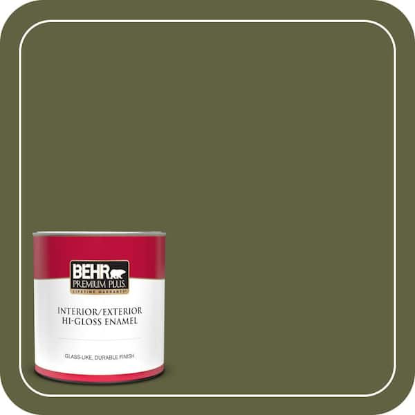 BEHR PREMIUM PLUS 1 qt. #T11-16 Fjord Hi-Gloss Enamel Interior/Exterior Paint & Primer (2)