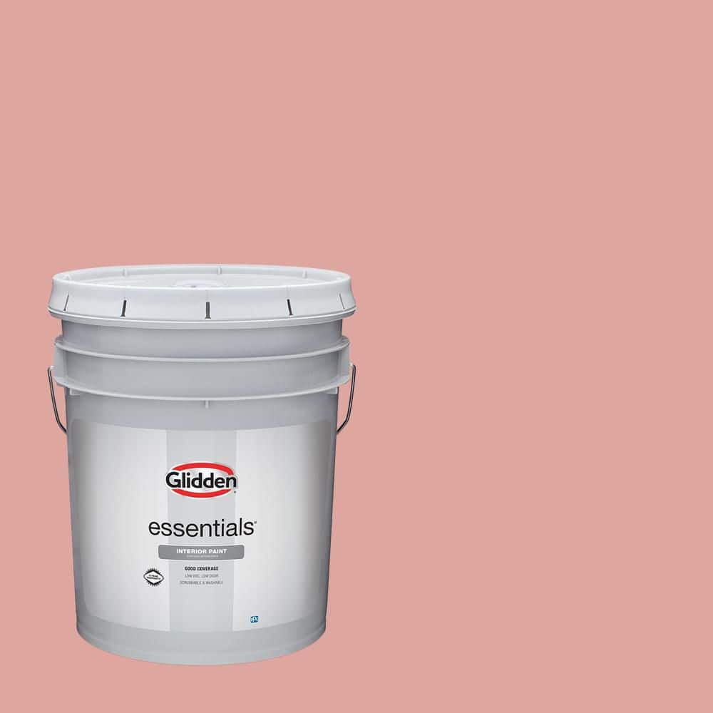 Glidden Essentials 5 gal. PPG1057-4 Coral Cove Semi-Gloss Interior Paint