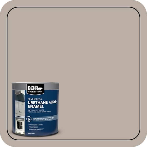 BEHR PREMIUM 1 qt. #N200-3 Nightingale Gray Urethane Alkyd Semi-Gloss Enamel Interior/Exterior Paint (2)