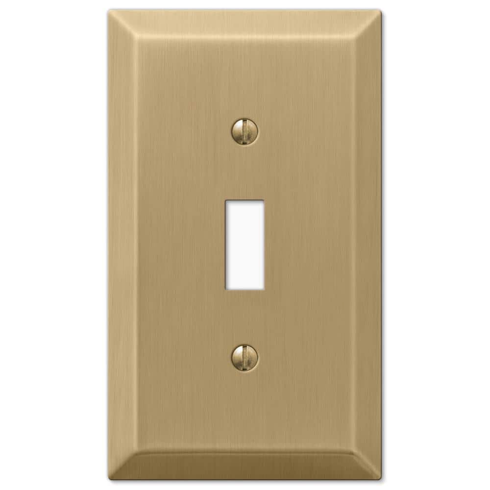 AMERELLE Metallic 1 Gang Toggle Steel Wall Plate - Brushed Bronze
