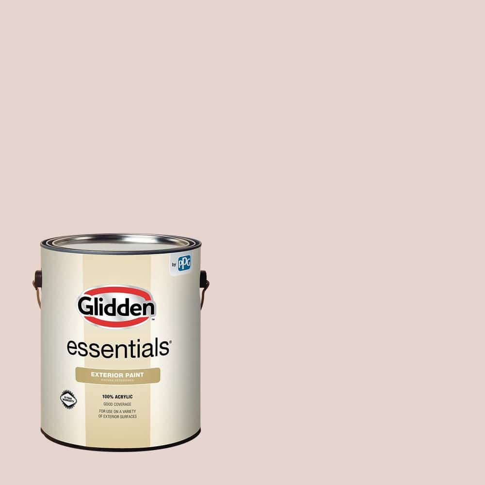 Glidden Essentials 1 gal. PPG1016-2 Blossom Pink Satin Exterior Paint