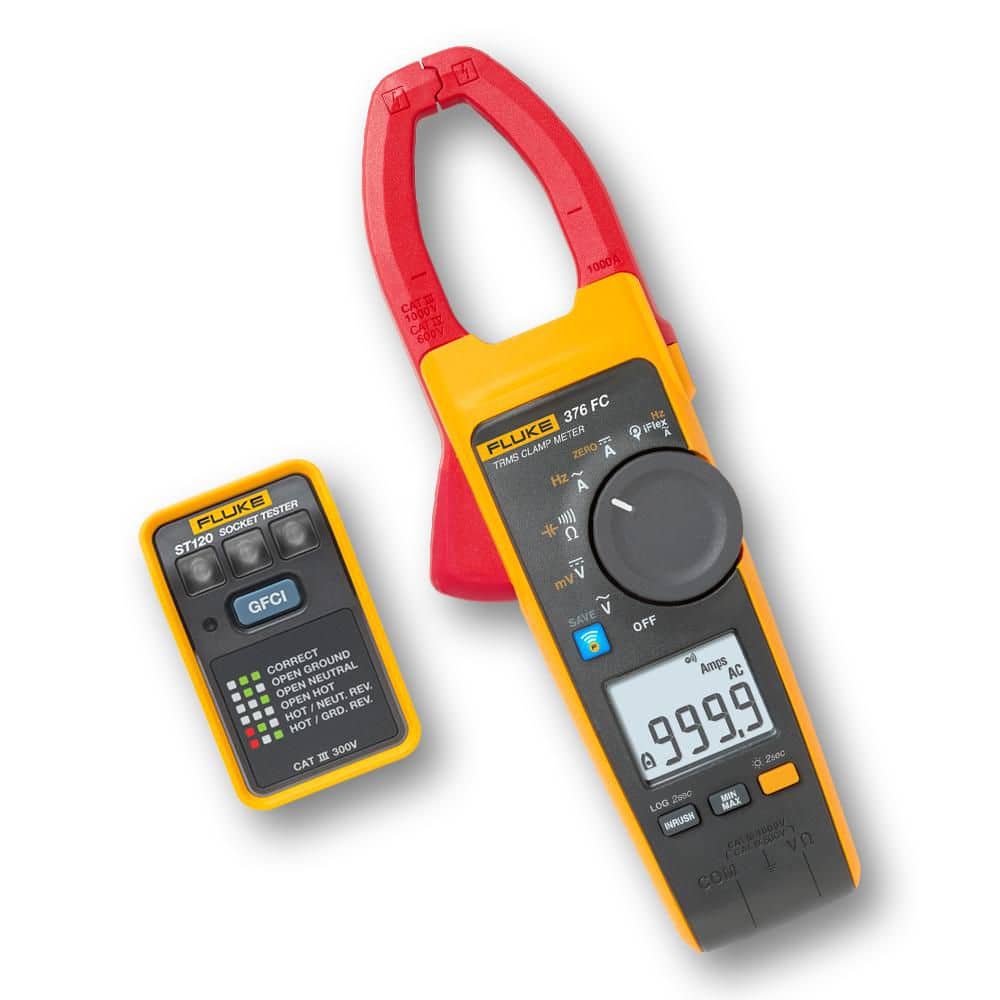 FLUKE 375 Clamp Meter and ST120 Socket Tester