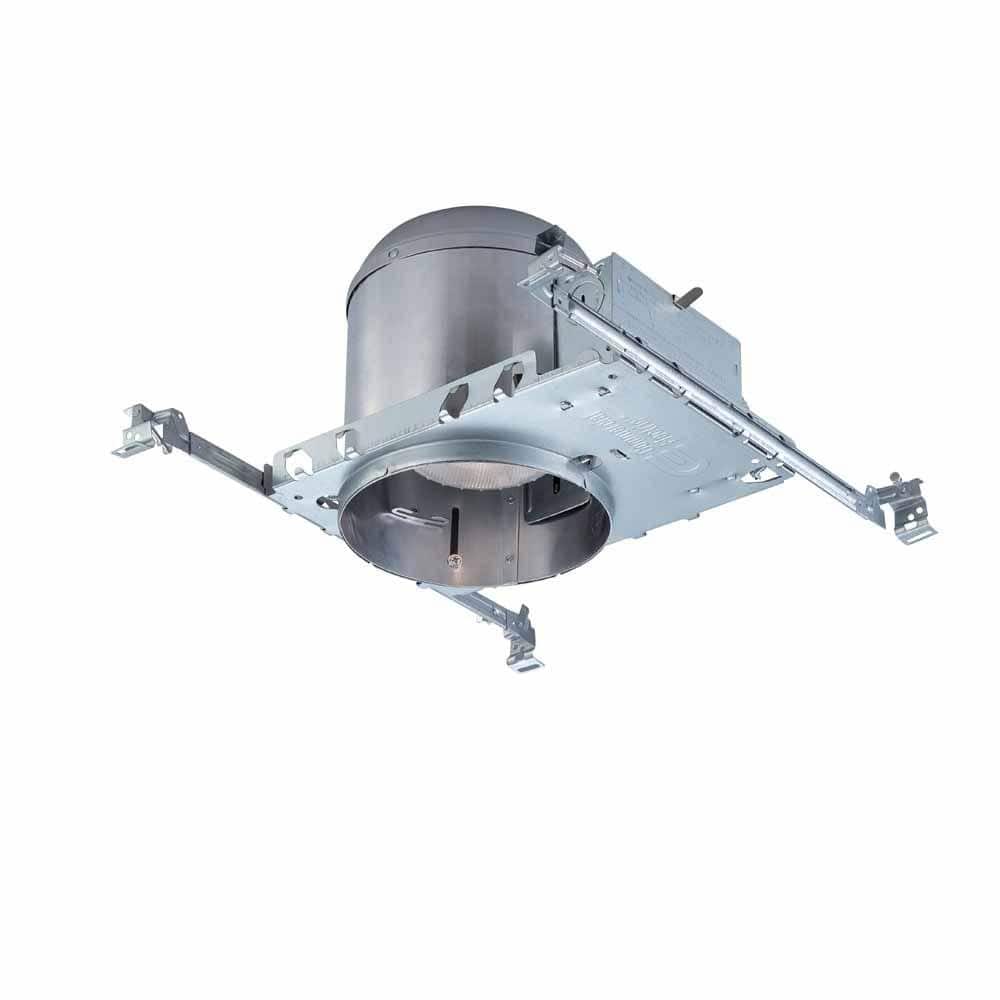 Commercial Electric 1-Pack 6 in. Aluminum Recessed Can Light IC New Construction Airtight Housing (2)