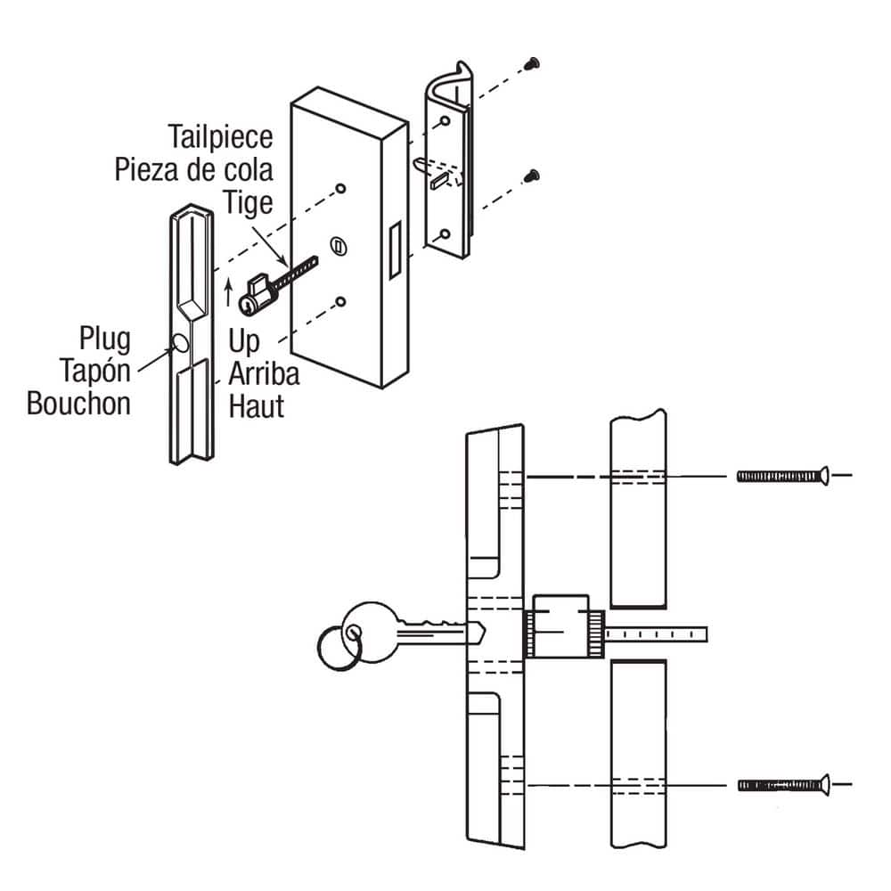 Prime-Line Cylinder Lock, 1-1/4 in., Schlage Shaped Keys (3)