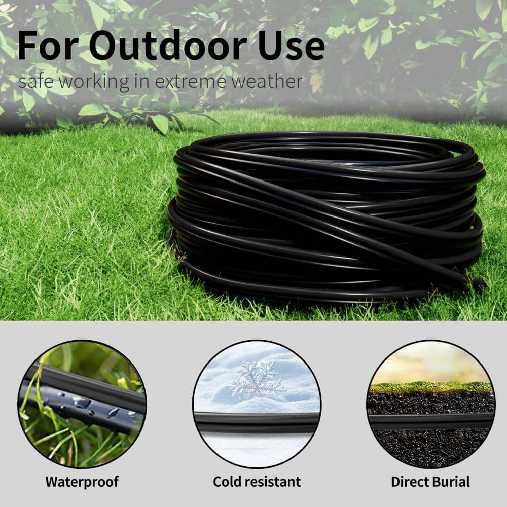 Unbranded 12 AWG 2 Conductor 250 Ft Low Voltage Electrical Wire CCA PVC Flexible Black Cable for LED Lighting Exten (3)
