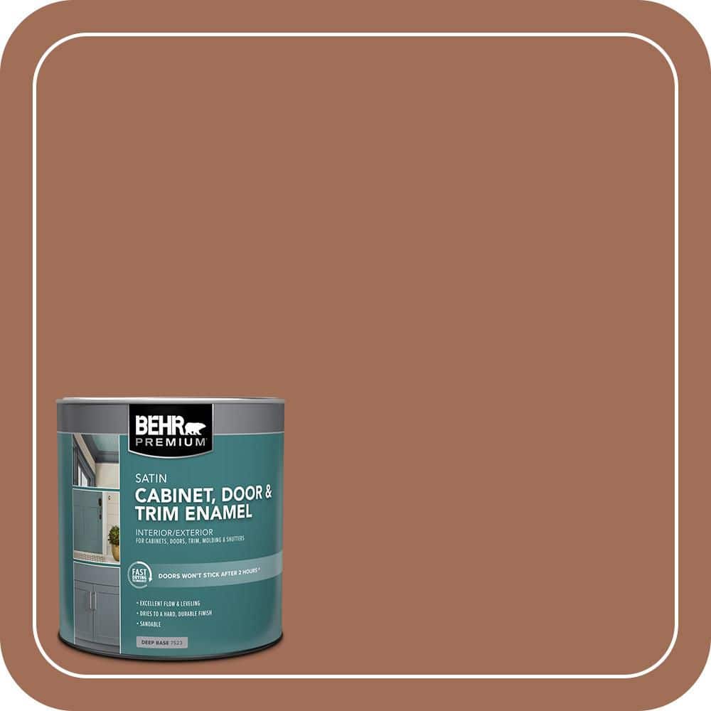 BEHR PREMIUM 1 qt. #230F-6 Earth Tone Satin Enamel Interior/Exterior Cabinet, Door & Trim Paint