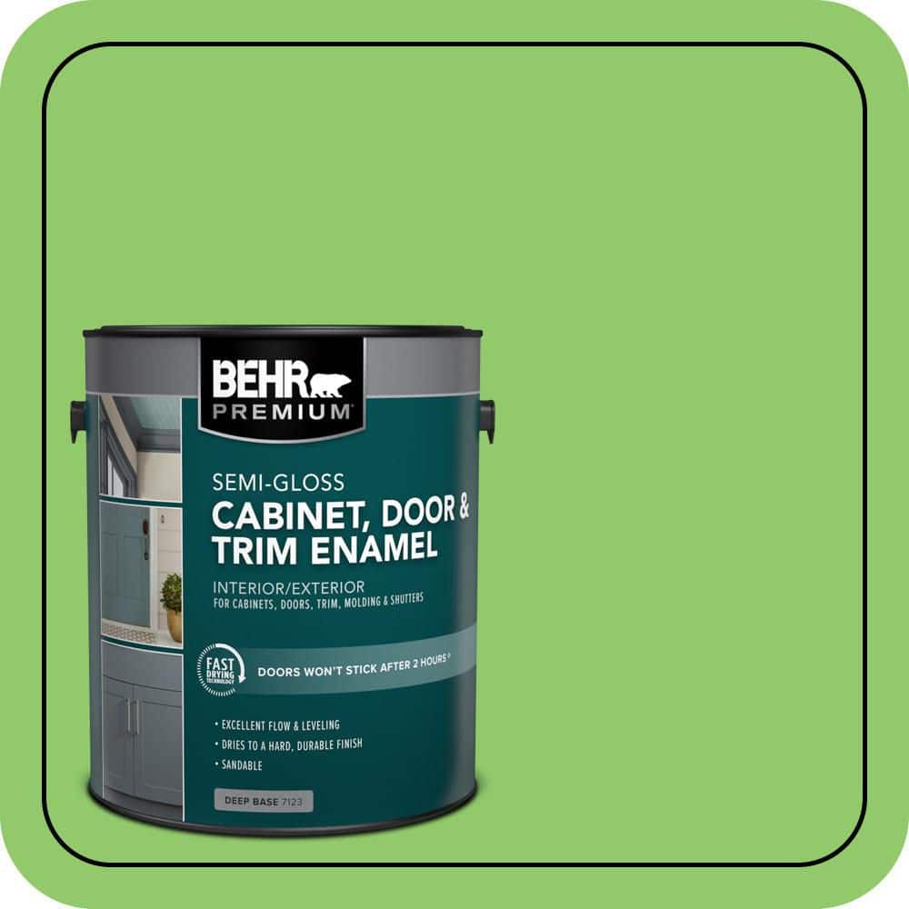 BEHR PREMIUM 1 gal. #430B-5 Apple Orchard Semi-Gloss Enamel Interior/Exterior Cabinet, Door & Trim Paint