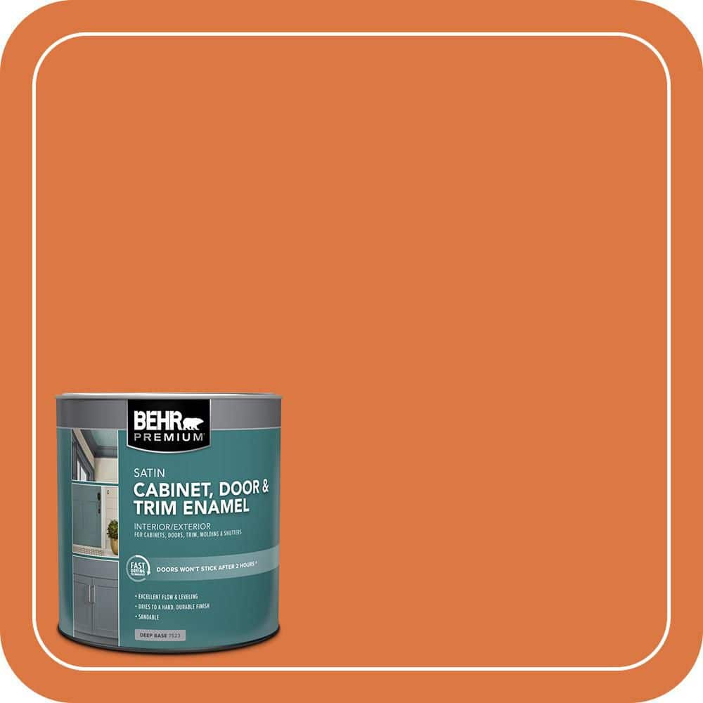 BEHR PREMIUM 1 qt. #P210-7 Japanese Koi Satin Enamel Interior/Exterior Cabinet, Door & Trim Paint (1)
