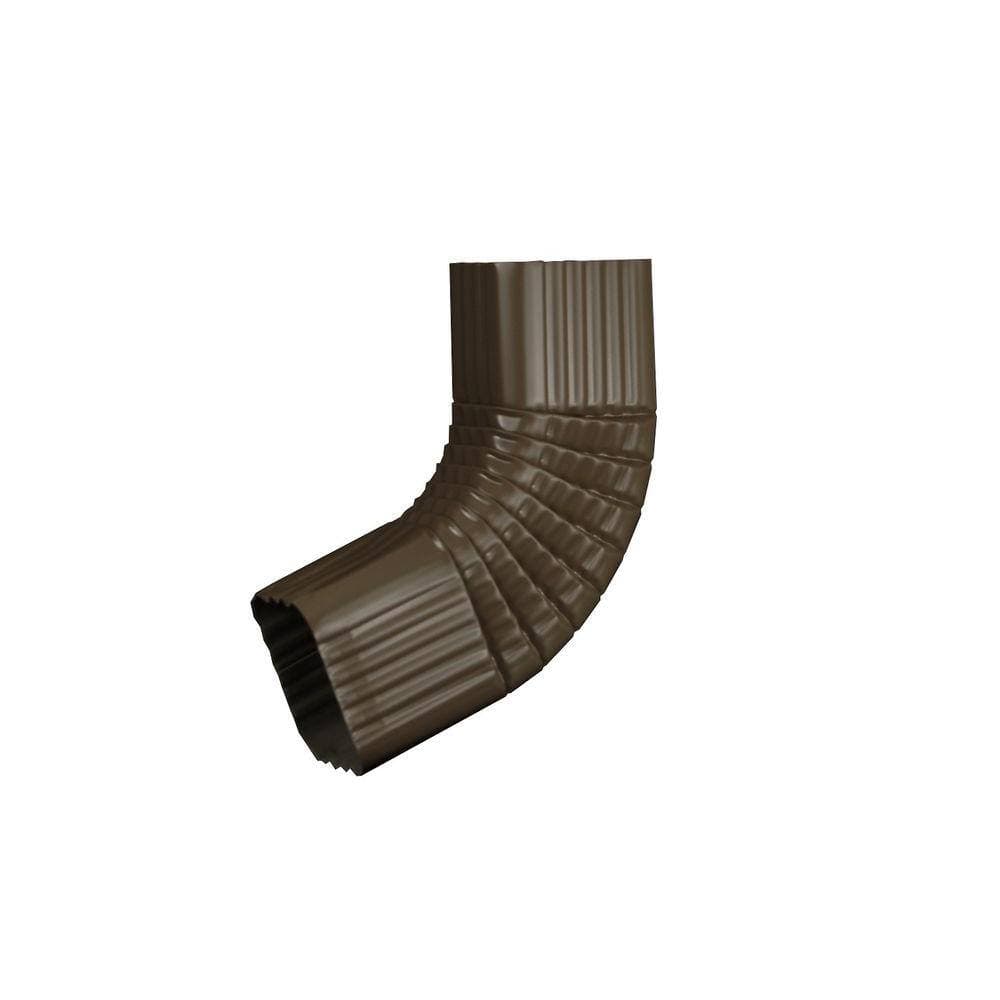 Amerimax 3 in. x 4 in. Terra Bronze Aluminum Downspout B Elbow (1)