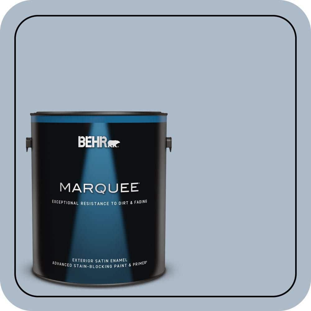 BEHR MARQUEE 1 gal. #PPU15-16 Simply Blue Satin Enamel Exterior Paint & Primer