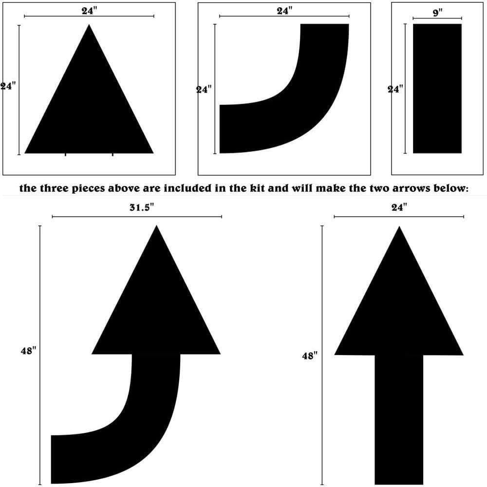 Stencil Ease 3-Piece 42 in. Arrow Kit (2)