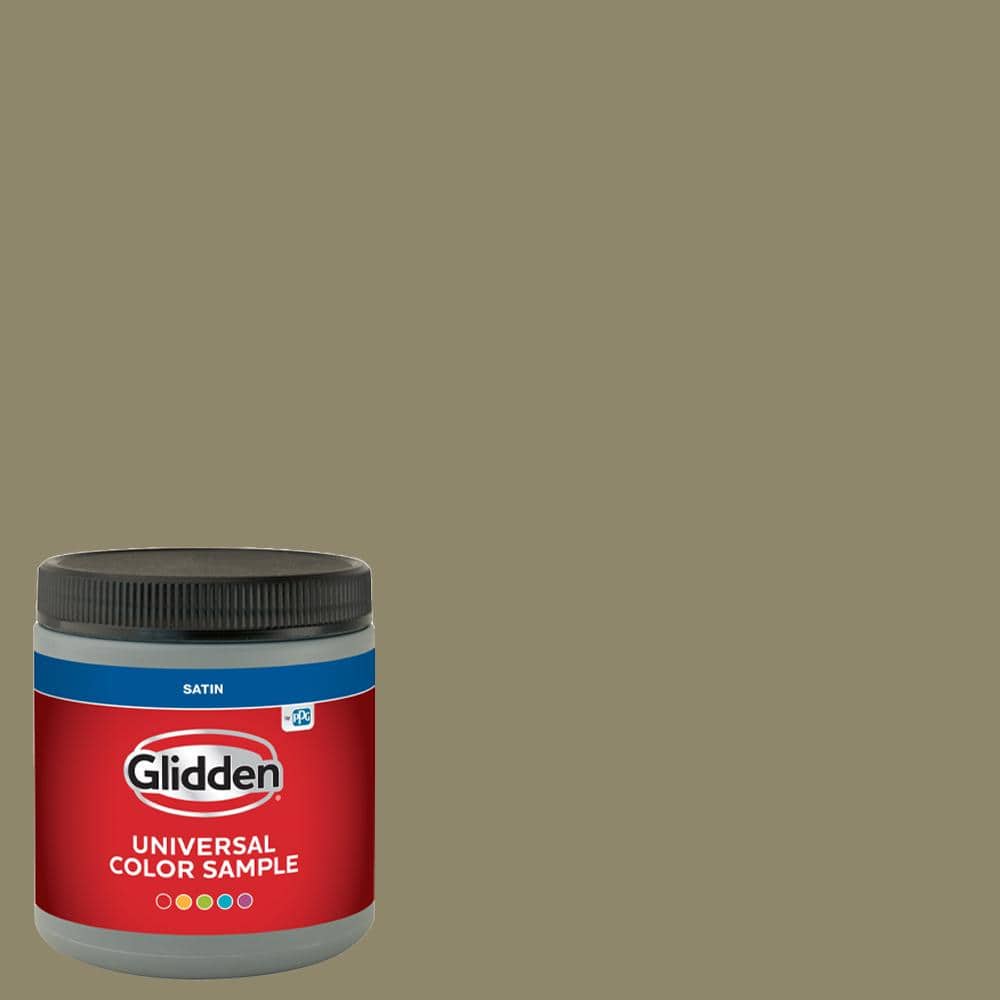 Glidden 8 oz. PPG1027-5 Rattan Palm Satin Interior Paint Sample (1)