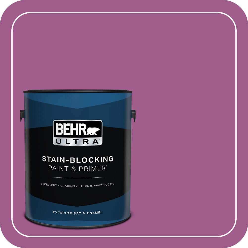 BEHR ULTRA 1 gal. #P110-6 Wild Berry Satin Enamel Exterior Paint & Primer