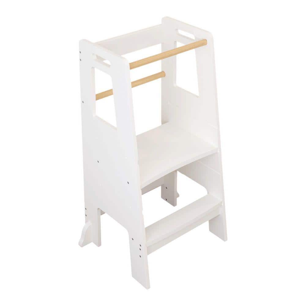 Miscool Avex 2-Step 1.5 ft. Reach Height MDF Kids Standing Tower Step Stool with 150 lb. Load Capacity (1)