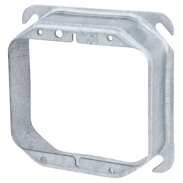 Steel City 1-1/4 in. Raised 4 in. Square Double Gang Mud Ring (52C21-25R) (2)