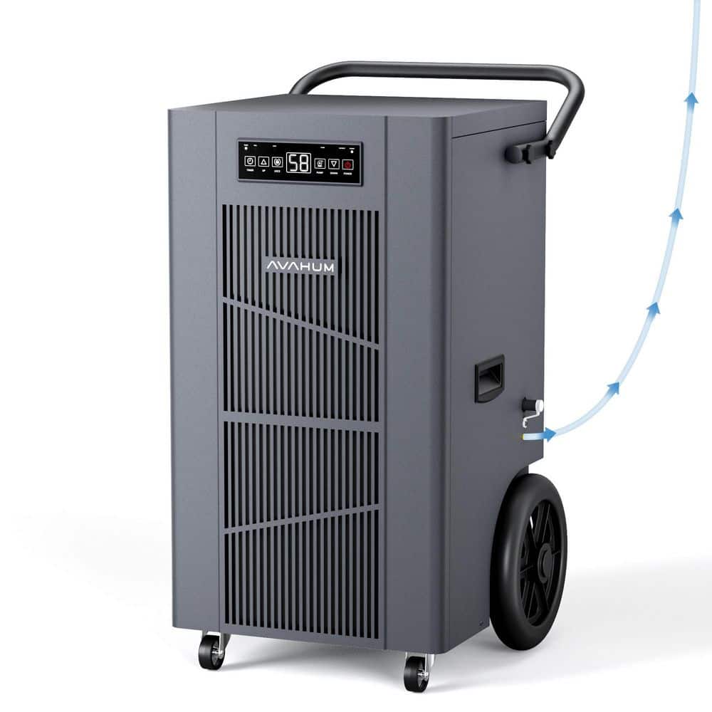 ANDTE 320 pt. 9,000 sq. ft. Bucket Less Commercial and Industrial Dehumidifier in. Gray With pump (1)