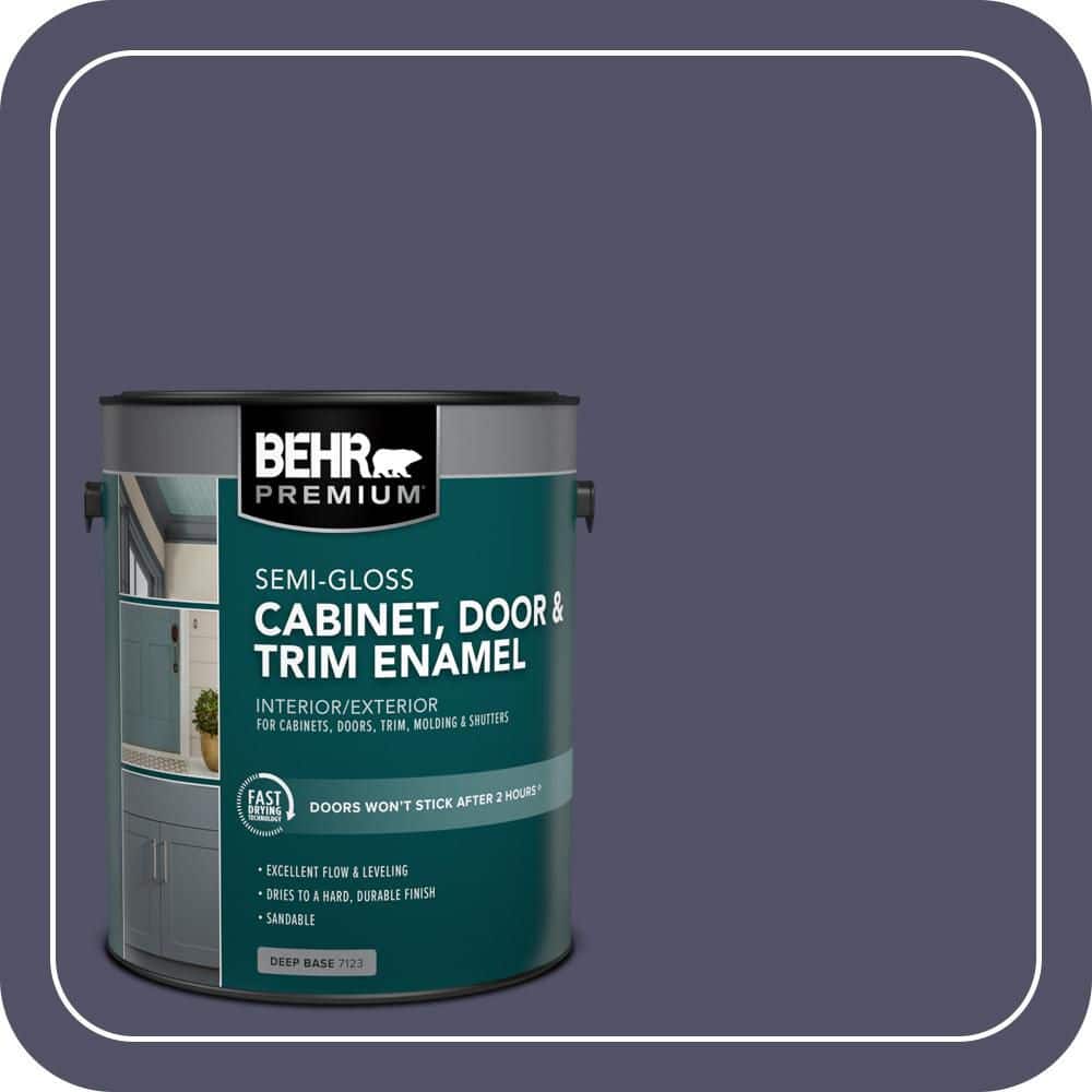 BEHR PREMIUM 1 gal. #S560-7 Lap of Luxury Semi-Gloss Enamel Interior/Exterior Cabinet, Door & Trim Paint