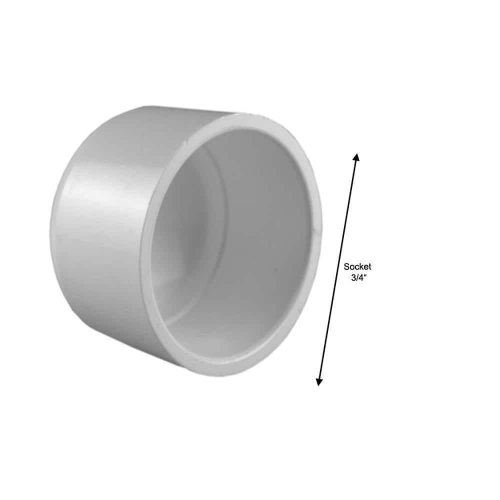 Charlotte Pipe 3/4 in. PVC Socket Schedule 40 Pressure Cap (4)