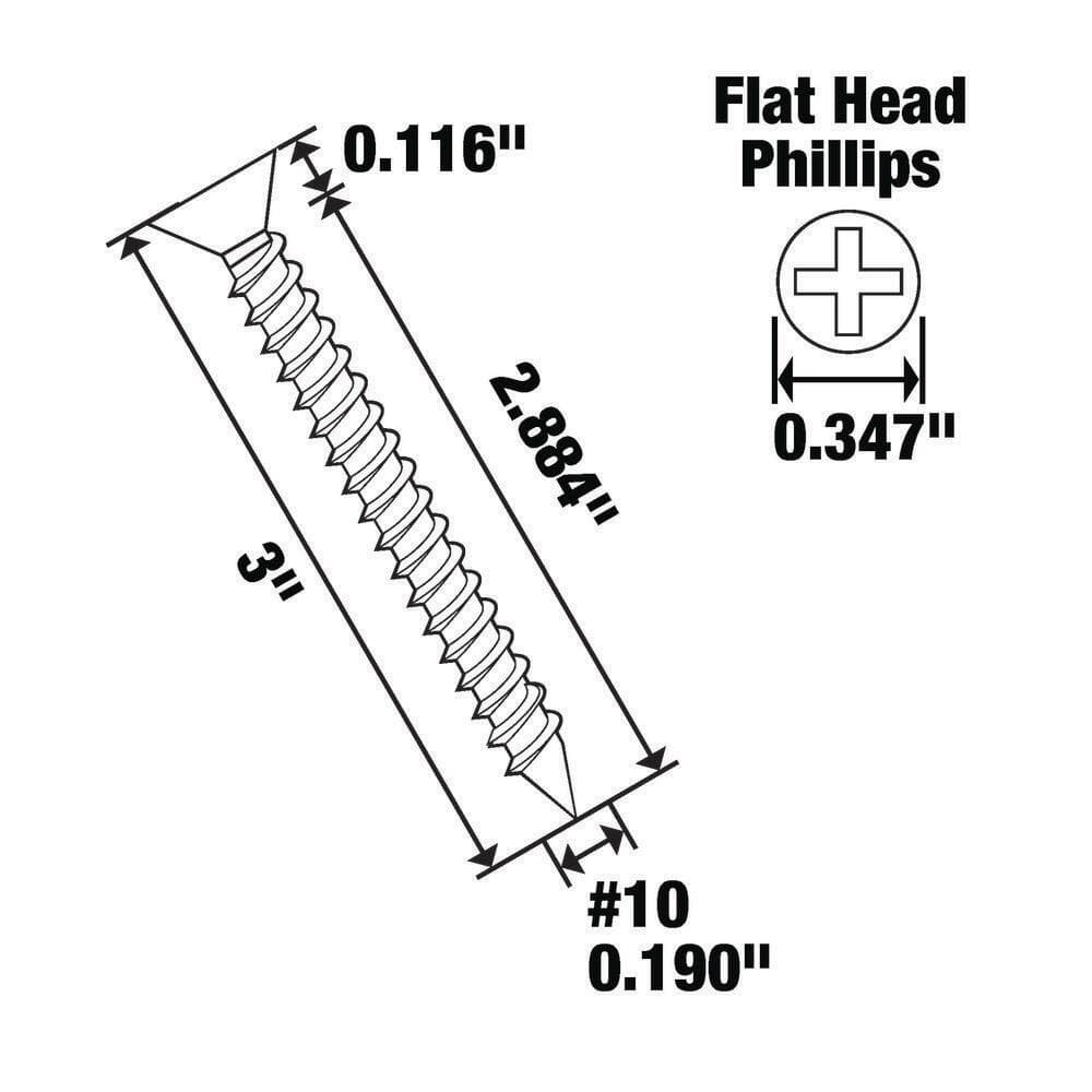 Everbilt Zinc Plated Phillips Flat Head Sheet Metal Screw (2-Pack) (4)