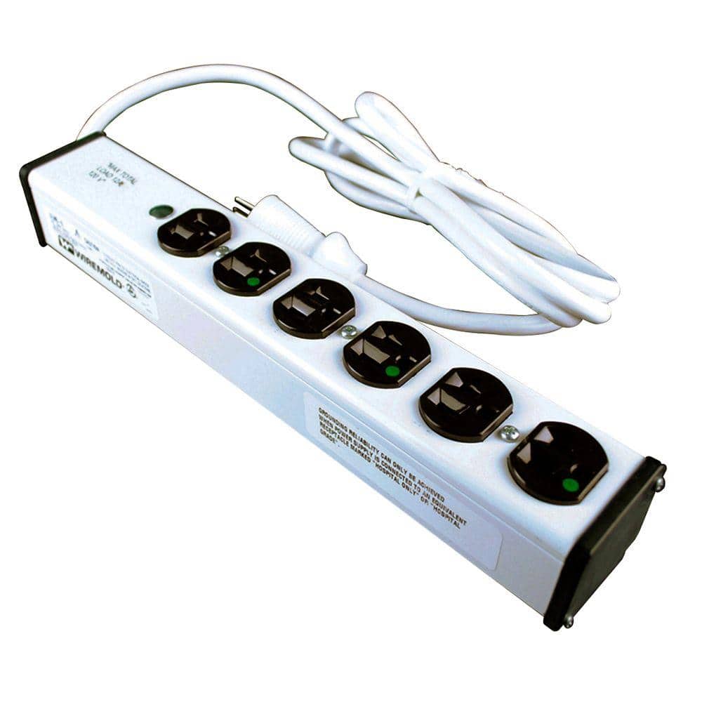 Legrand Wiremold 6-Outlet 20 Amp Medical Grade Surge Power Strip with 6 ft. Cord (1)
