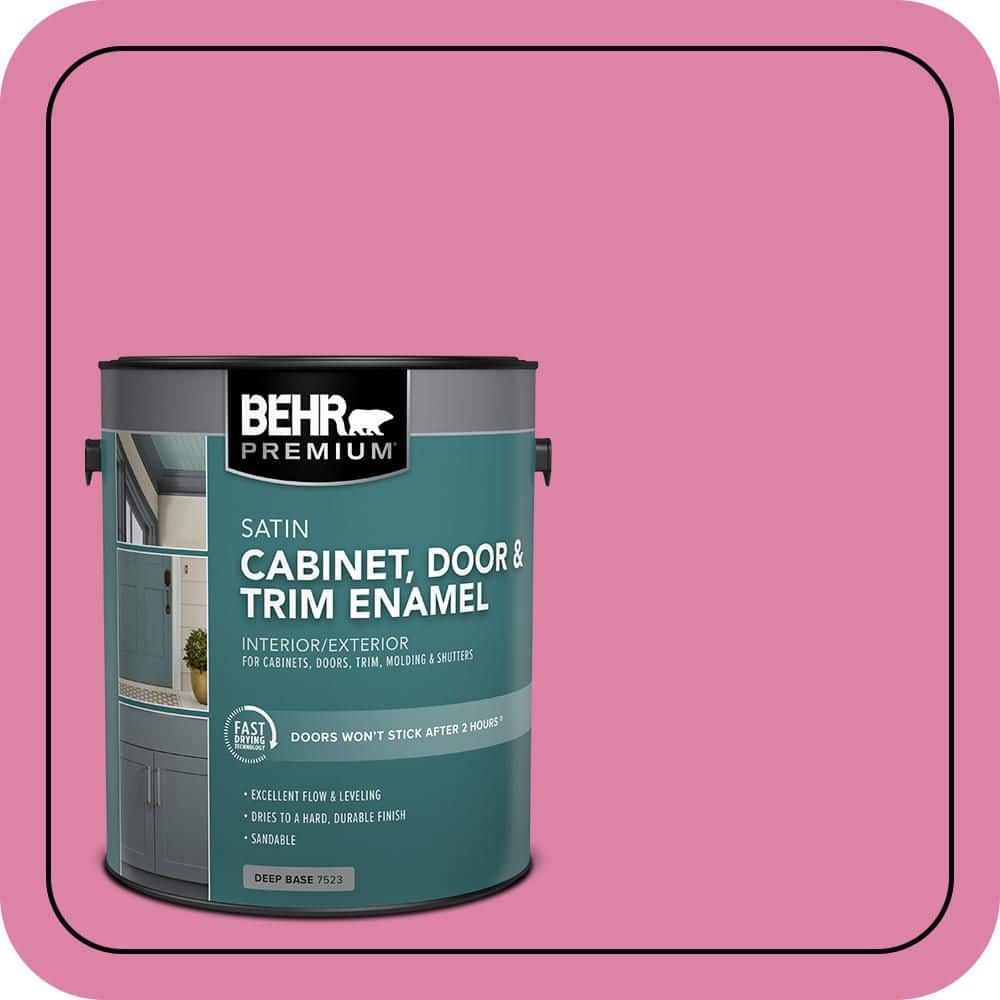 BEHR PREMIUM 1 gal. #HDC-MD-10A Sweet Chrysanthemum Satin Enamel Interior/Exterior Cabinet, Door & Trim Paint