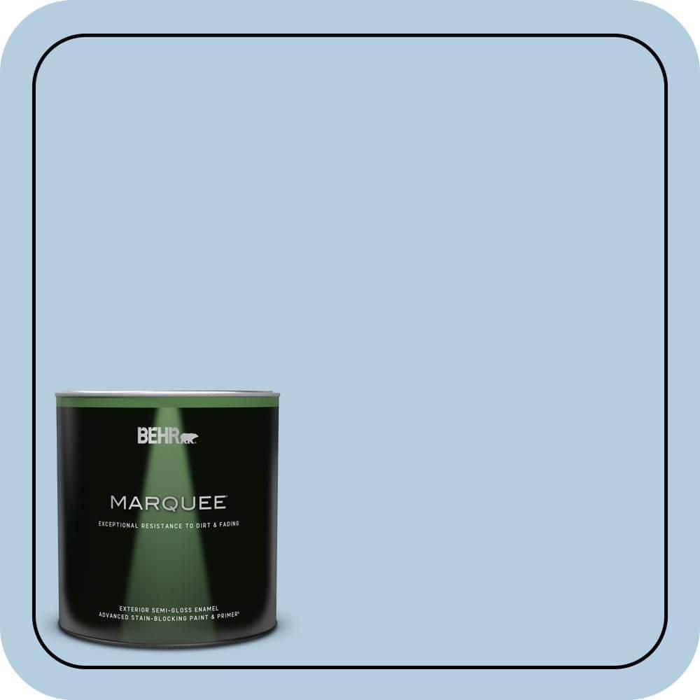 BEHR MARQUEE 1 qt. #PPU14-14 Crystal Waters Semi-Gloss Enamel Exterior Paint & Primer