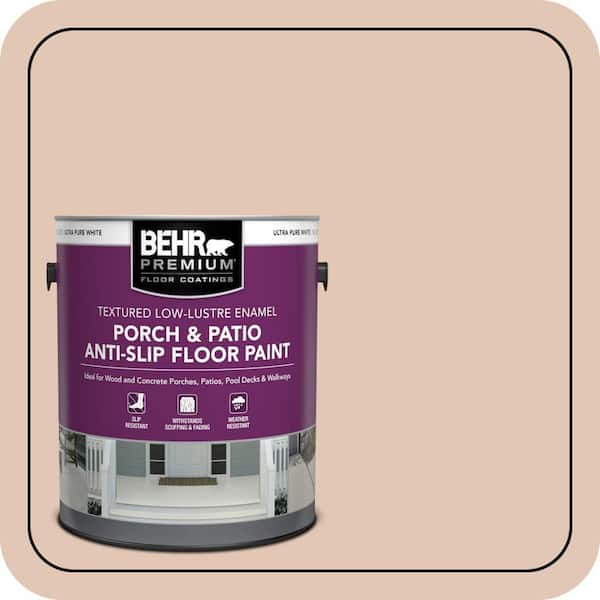 BEHR PREMIUM 1 gal. #S210-2 Tapestry Beige Textured Low-Lustre Enamel Interior/Exterior Porch and Patio Anti-Slip Floor Paint (2)