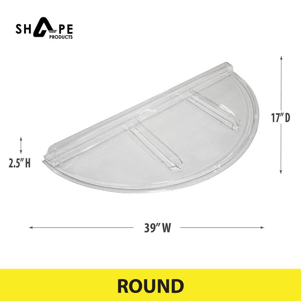 SHAPE PRODUCTS 39 in W x 17 in D x 2-1/2 in H Premium Round Flat Window Well Cover (3)