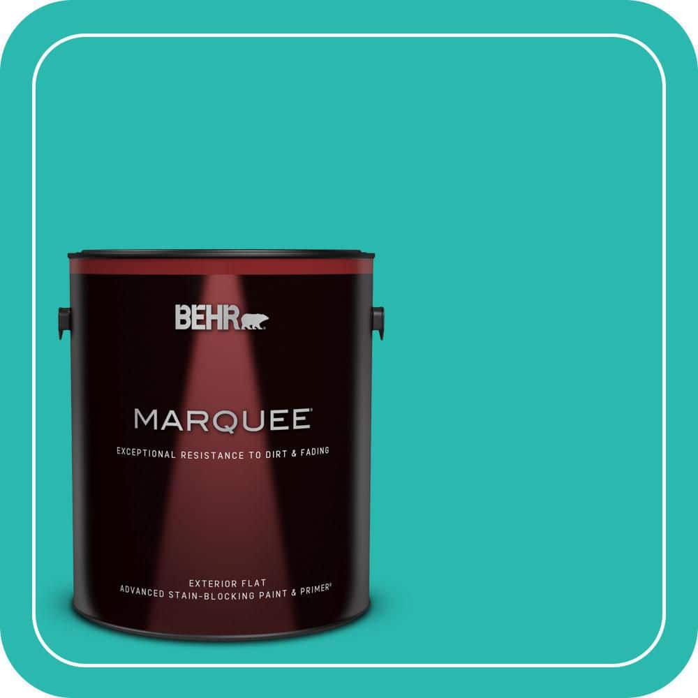 BEHR MARQUEE 1 gal. #P450-5 Island Aqua Flat Exterior Paint & Primer