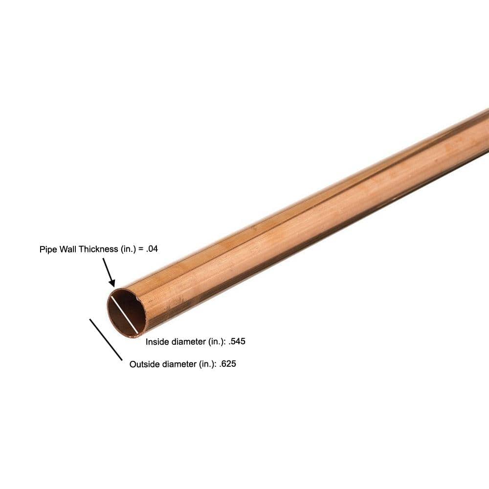 Mueller Streamline 1/2 in. x 10 ft. Copper Type L Pipe (2)