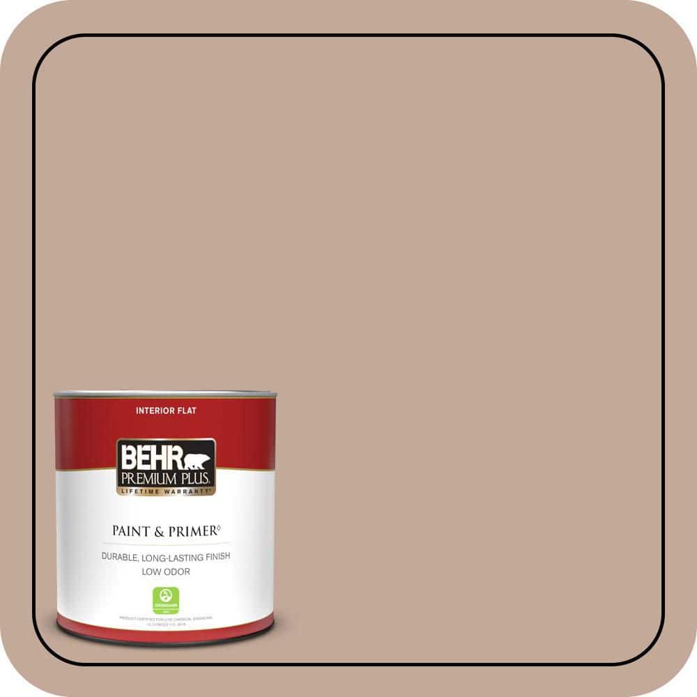 BEHR PREMIUM PLUS #760B-4 Adobe Straw Enamel Interior/Exterior Paint & Primer Color Sample (1)