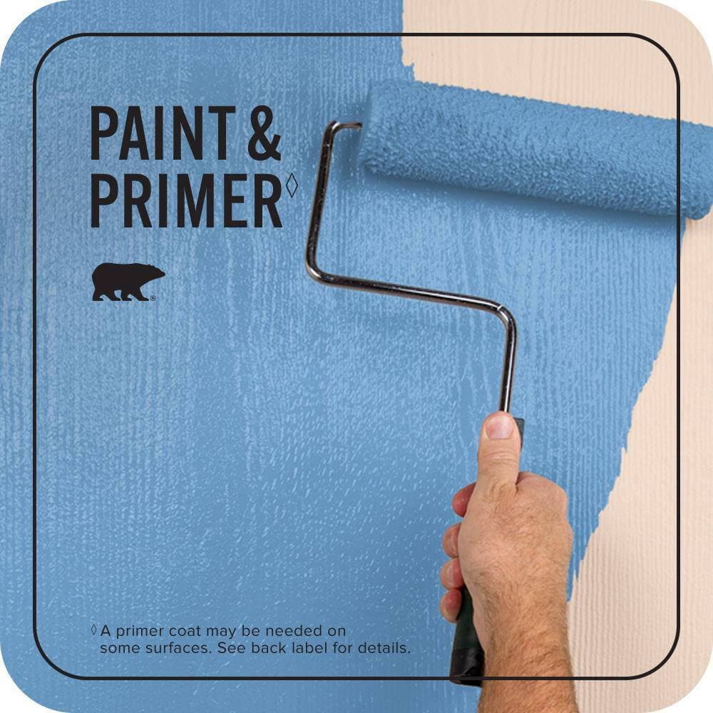 BEHR PREMIUM PLUS 1 qt. #P520-4 Cornflower Flat Exterior Paint & Primer (2)