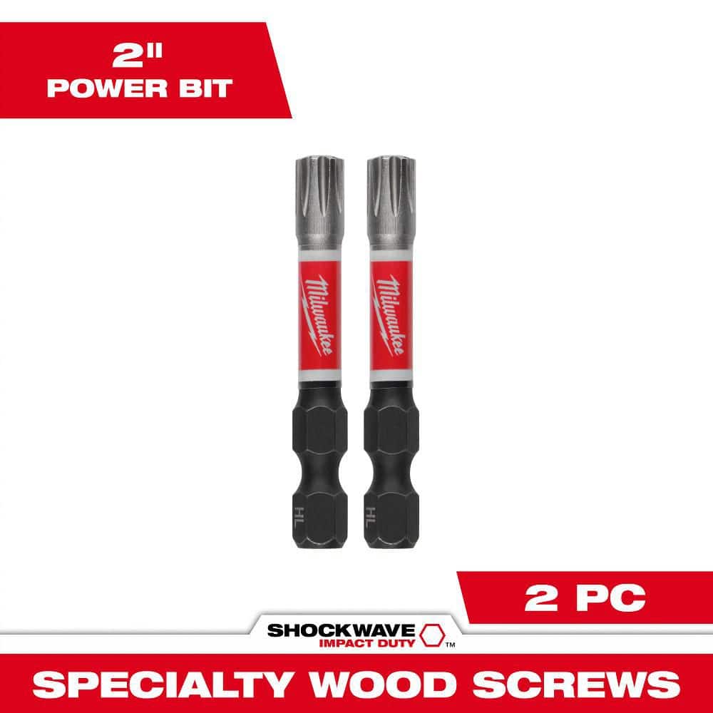 Milwaukee SHOCKWAVE Impact Duty 2 in. Headlok Alloy Steel Screw Driver Bit (2-Pack) (1)