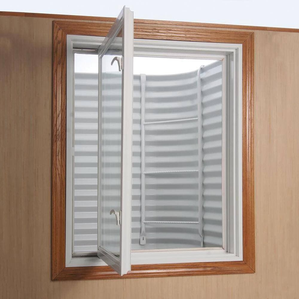 SHAPE PRODUCTS 50 in. W x 36 in. D x 60 in. H White Steel Egress Window Well (3)