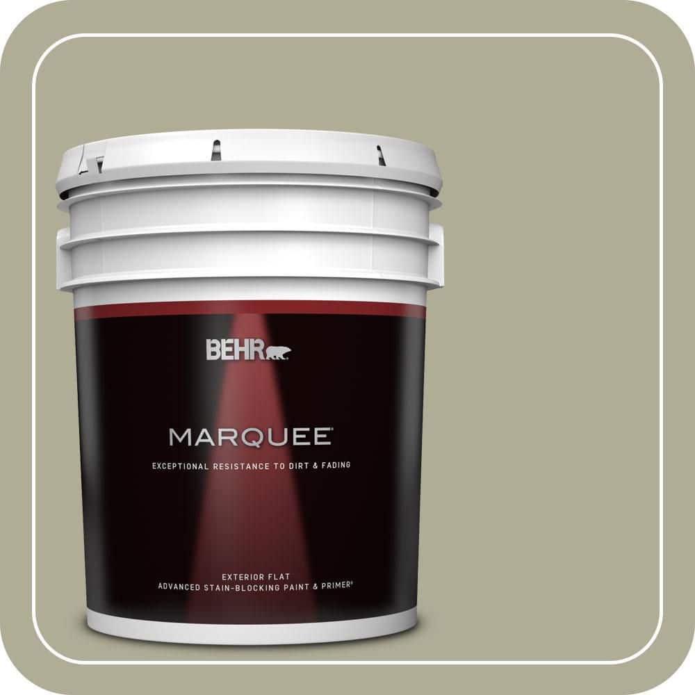 BEHR MARQUEE 5 gal. #MQ6-27 Sage Wisdom Flat Exterior Paint & Primer