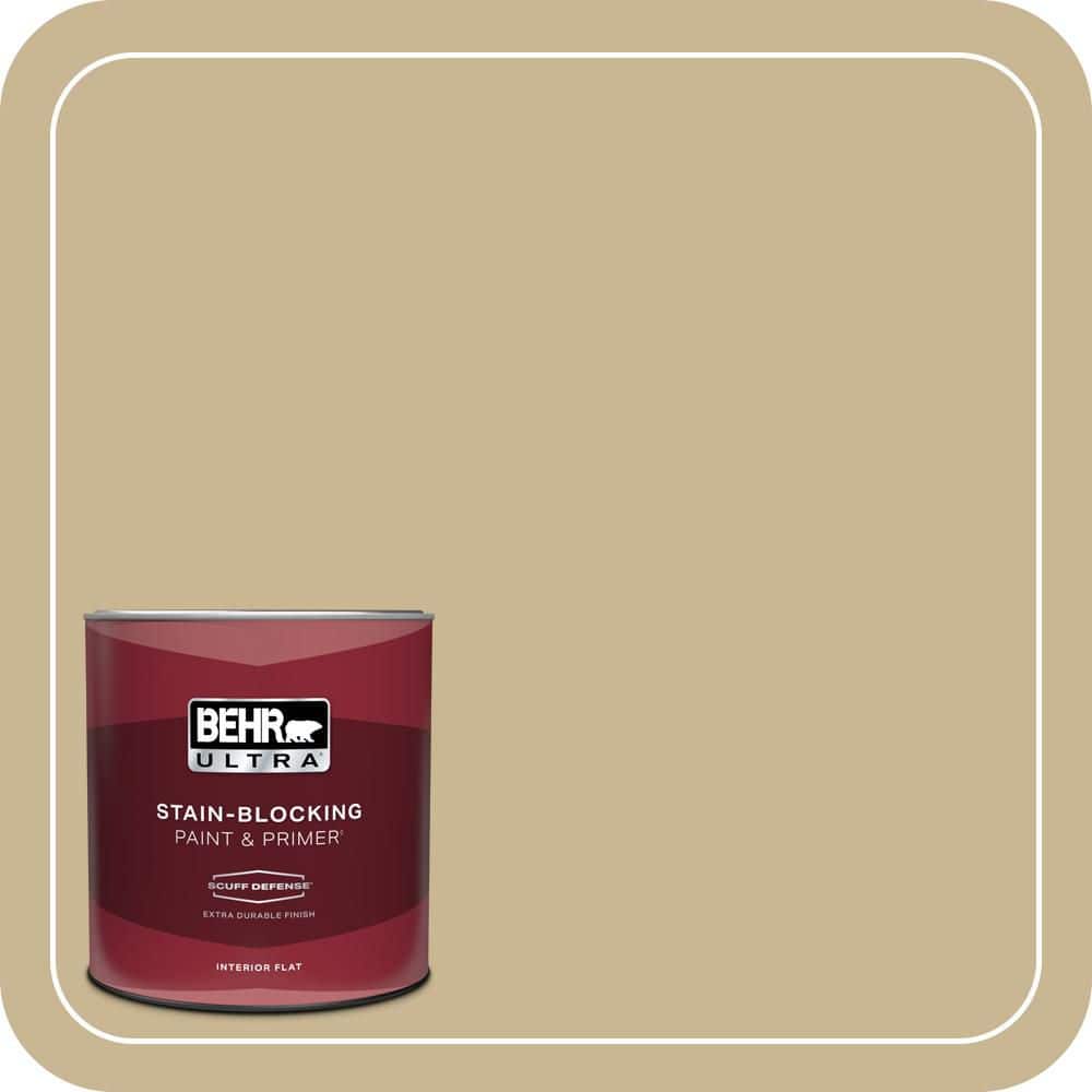 BEHR ULTRA 1 qt. #MQ2-30 Spring Wheat Extra Durable Flat Interior Paint & Primer