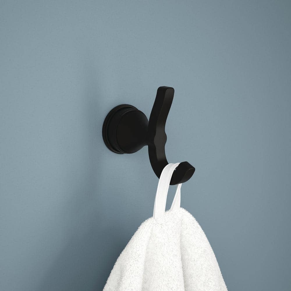 Delta Faryn J-Hook Double Robe/Towel Hook Bath Hardware Accessory (2)
