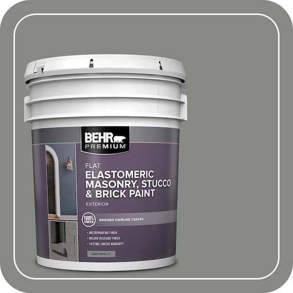 BEHR PREMIUM 5 gal. #MS-69 Army Green Elastomeric Masonry, Stucco and Brick Exterior Paint (3)